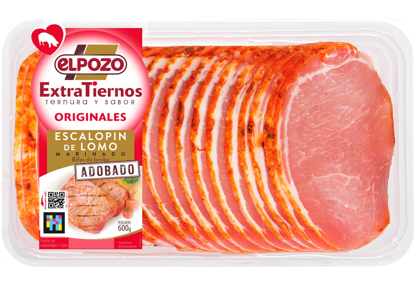 Escalopín lomo marinado · El Pozo (600 g)