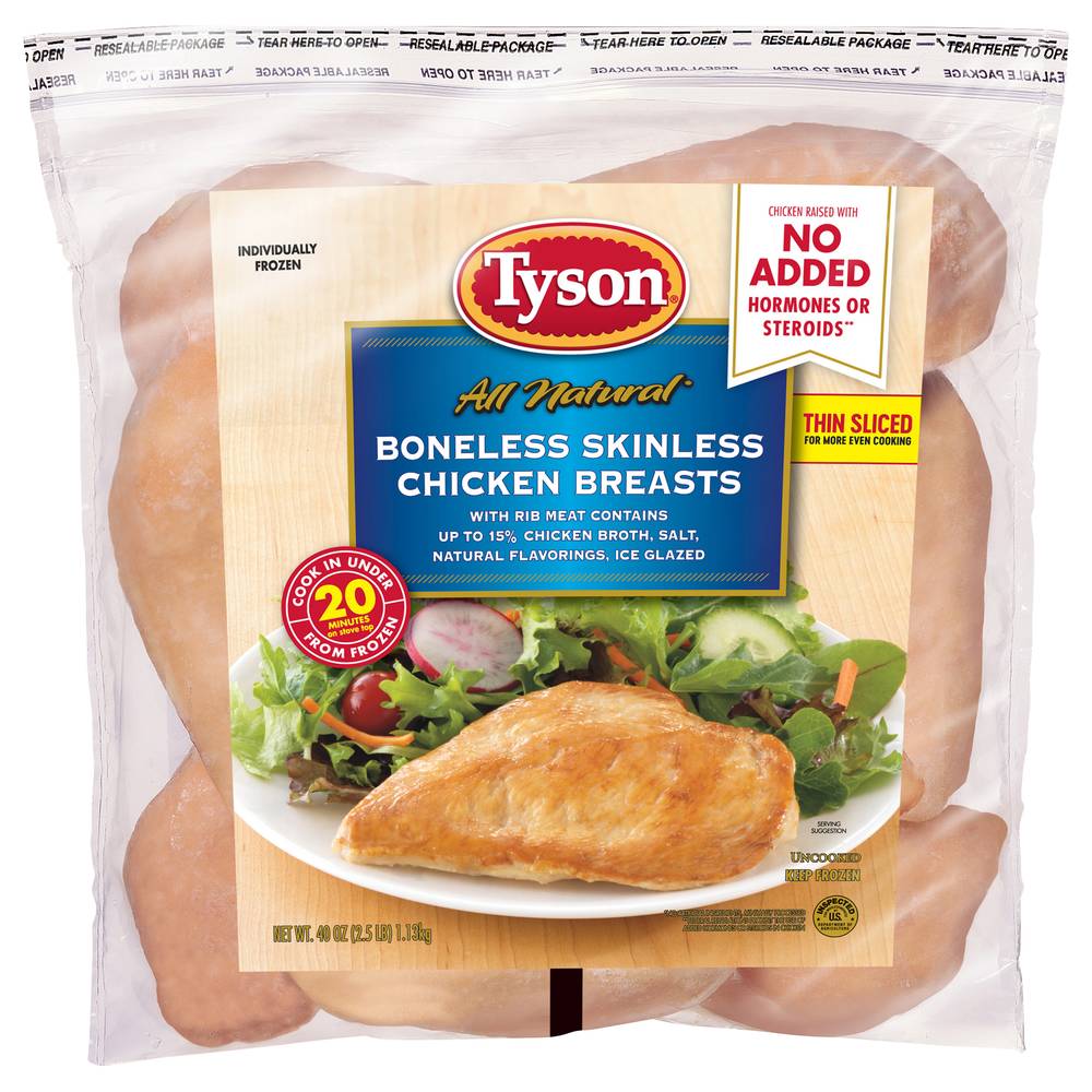 Tyson All Natural Boneless Skinless Chicken Breasts