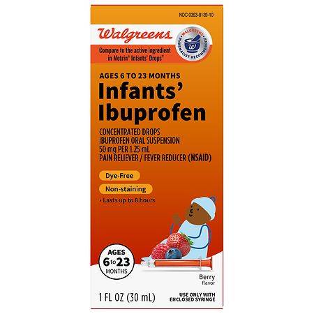 Walgreens Infants¿ Concentrated Drops, Ibuprofen 50 mg Berry - 1.0 fl oz