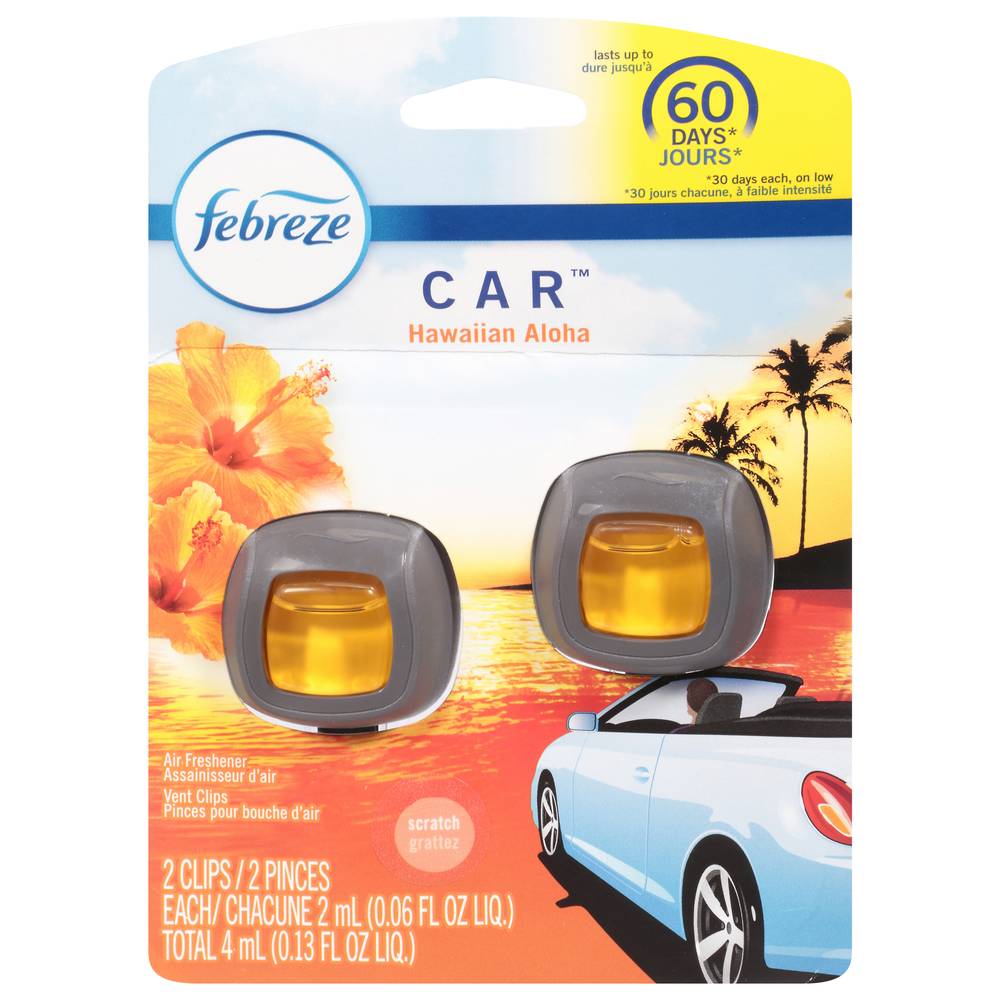 Febreze Hawaiian Aloha Car Air Freshener Vent Clips (0.13 fl oz)