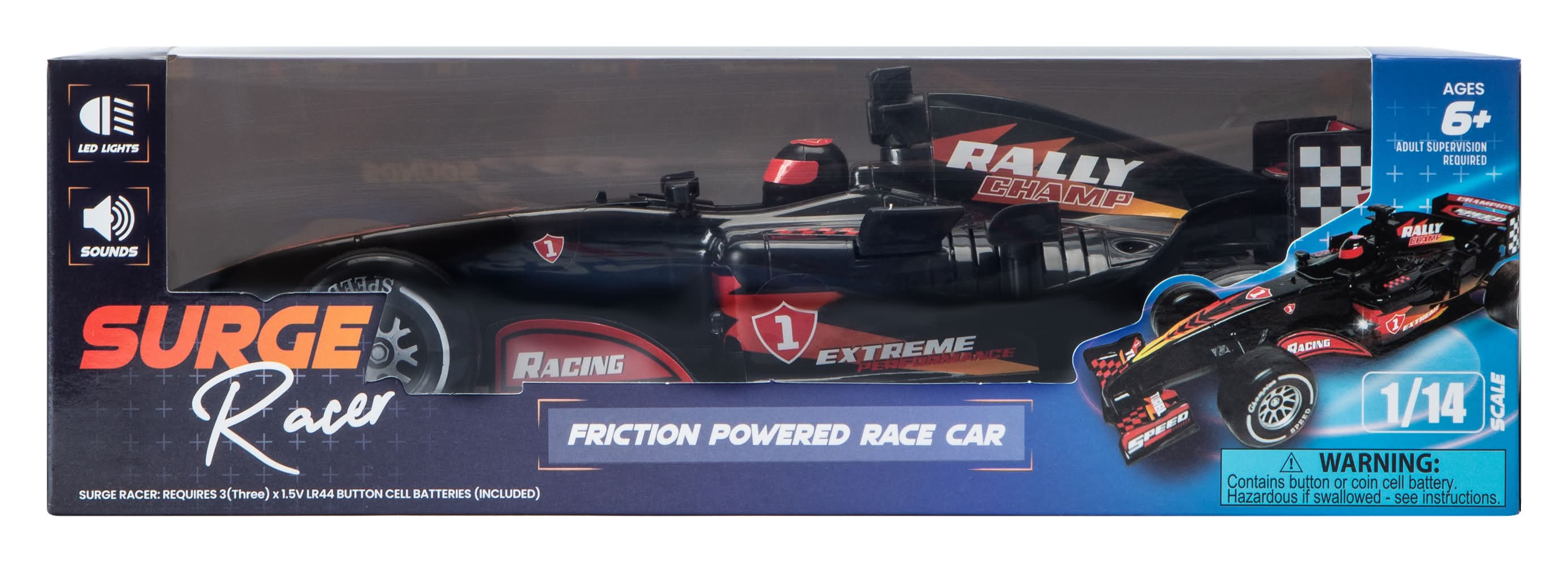 Surge Racer Friction Powered Race Car Toy Red