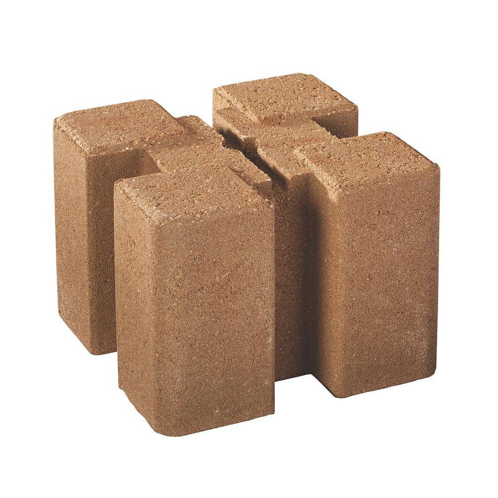 Oldcastle 5.5-in H x 7.75-in L x 7.75-in D Tan Concrete Planter Wall Block | 16202336