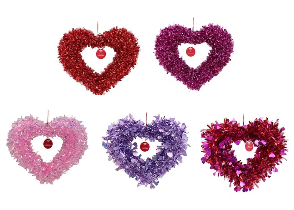 Seasonal Collection Valentine's Day Tinsel Heart