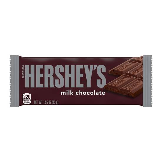 HERSHEY'S Milk Chocolate Candy Bar, 1.55 OZ