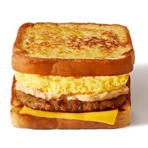 French Toast Sausage Egg and Cheese