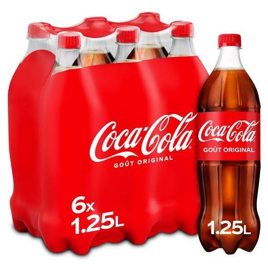 Coca-cola goût original pack 6x1.25l bouteilles