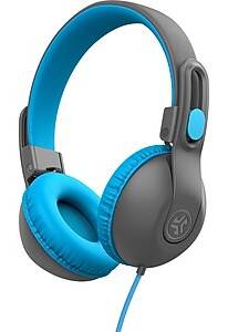 JLab JBuddies Studio 2 On-Ear Kids' Headphones, Blue/Gray (HKSTU2RGRYBLU122)