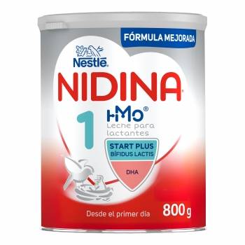 Leche infantil para lactantes en polvo Nestlé Nidina 1 lata 800 g.