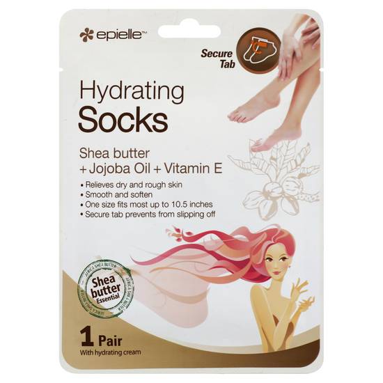 Epielle Shea Butter + Jojoba Oil Hydrating Socks (1 pair)