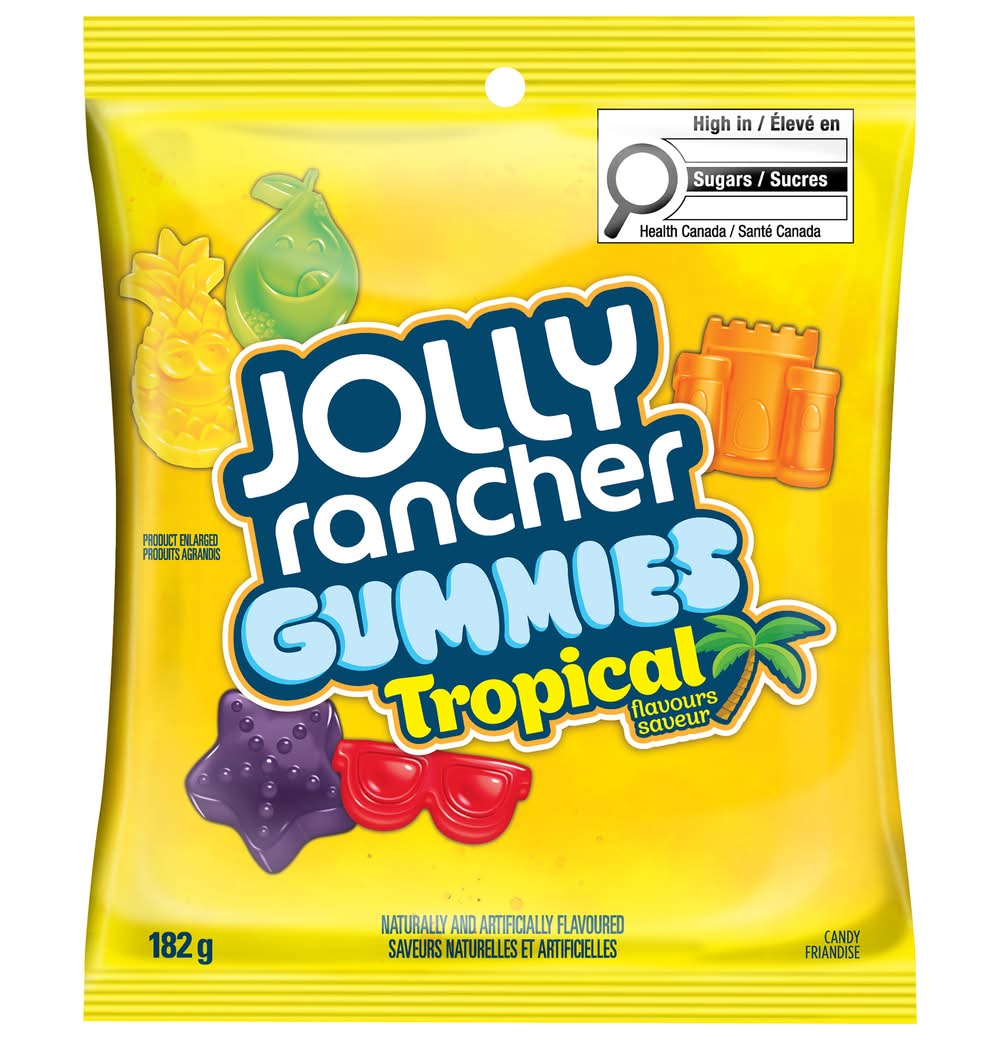 Jolly Rancher Gummies Candy, Tropical (182 g)