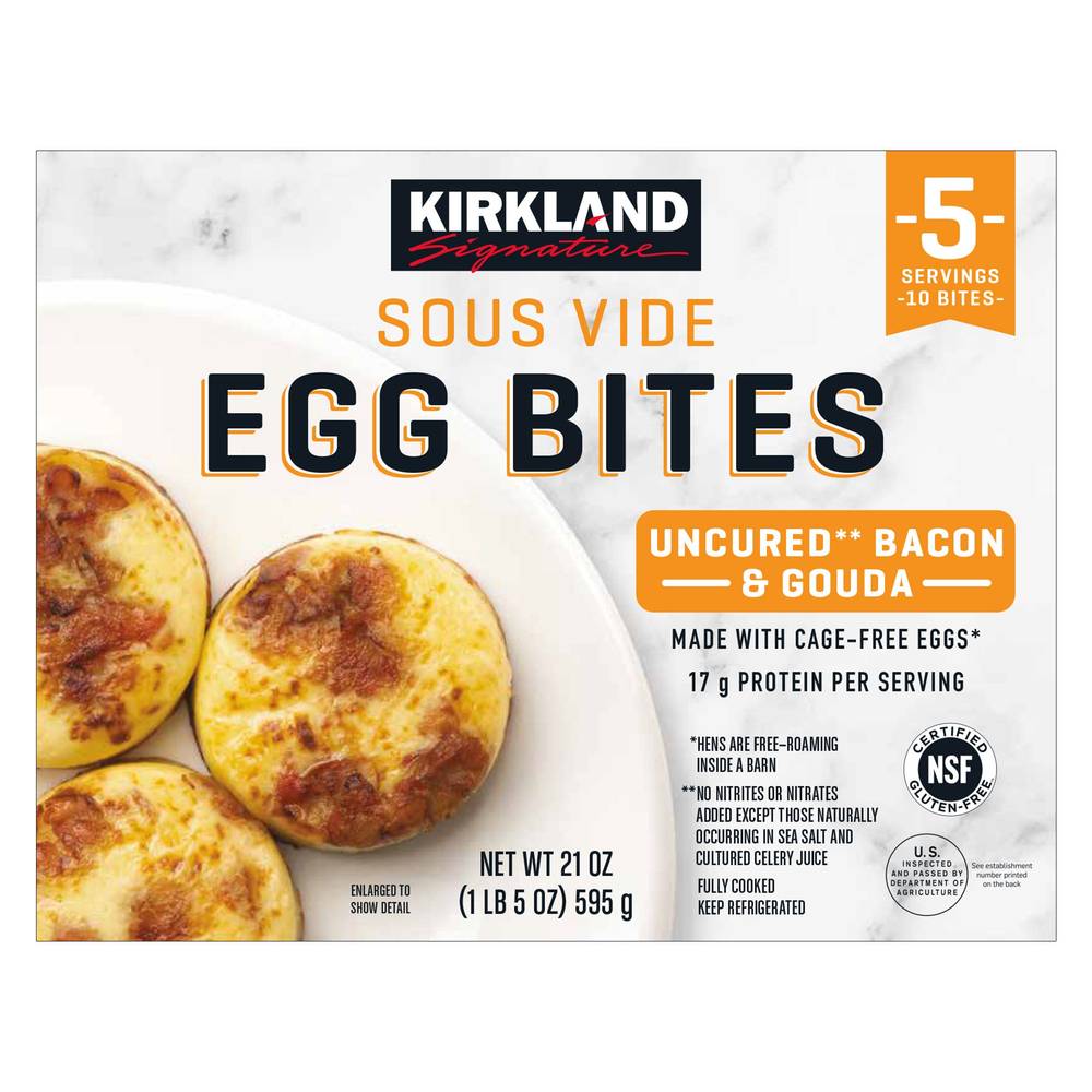 Kirkland Signature Uncured Bacon and Gouda Egg Bites (10 ct)