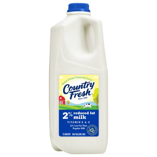 Country Fresh Vitamin a & D 2% Reduced Fat Milk (0.5 gl)