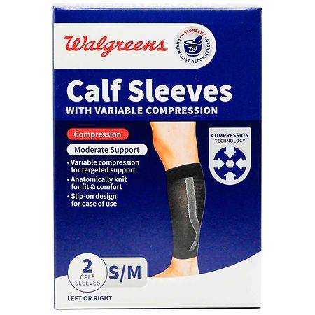 Walgreens Small-Medium Calf Sleeves With Variable Compression