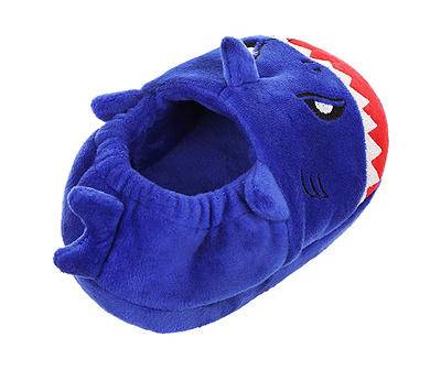 Toddler L Blue Shark Moccasin Slipper