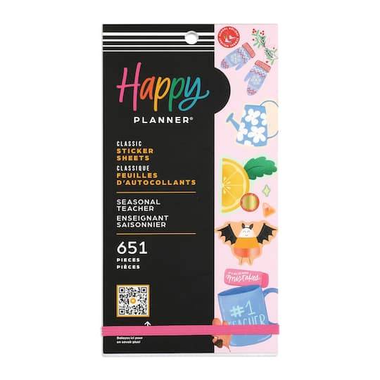 The Classic Happy Planner Seasonal Teacher Value Pack Stickers