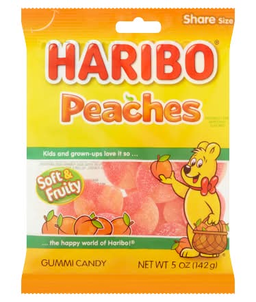 Haribo Gummi Candy, Peaches (5 oz)