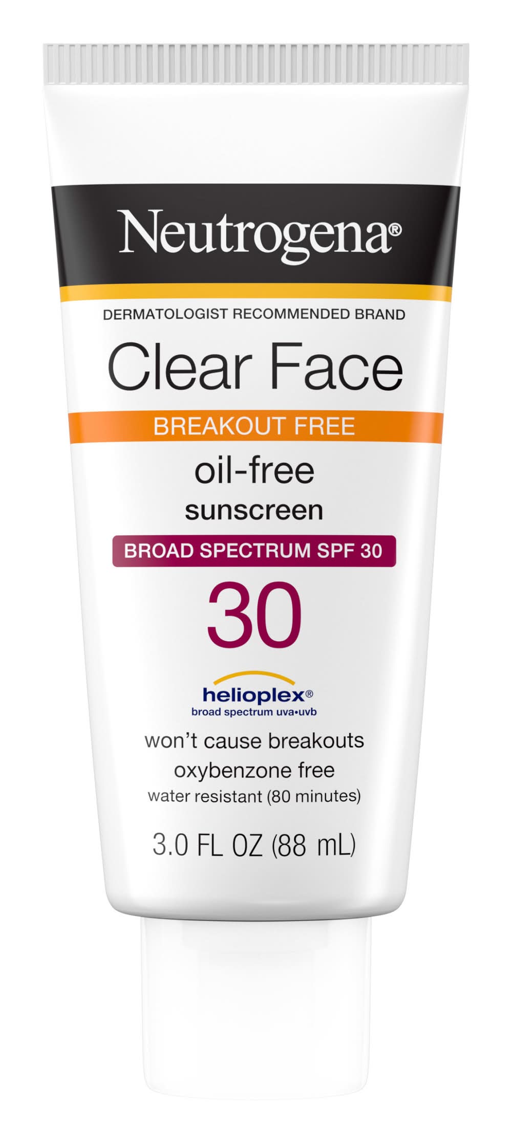 Neutrogena Clear Face Sunscreen For Oily Skin Spf 30 (3 fl oz)