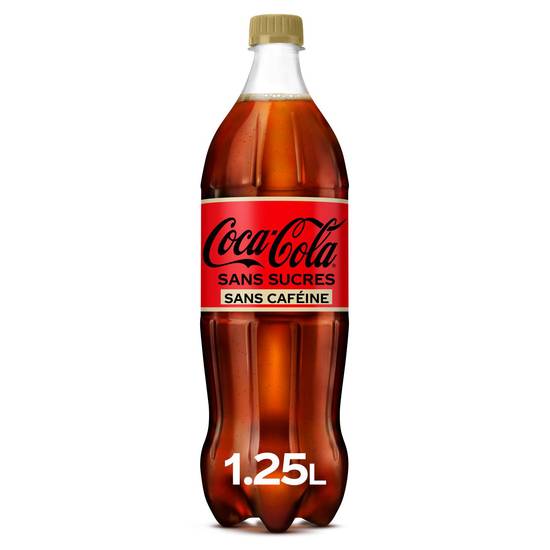 Coca-Cola - Boisson rafraîchissante sans sucres et sans caféine (1.25 L)