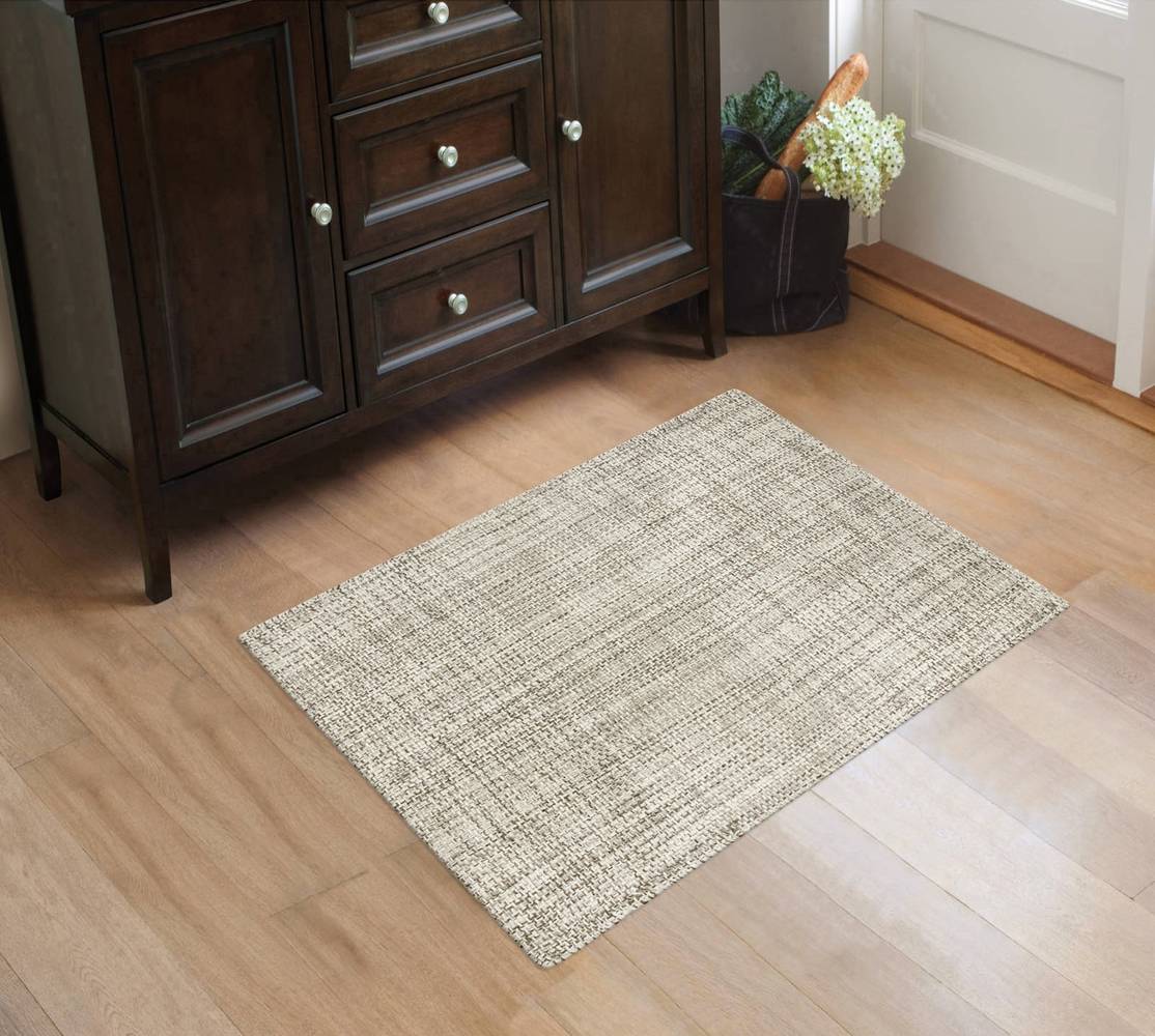 allen + roth Wool 2 X 3 (ft) Woven Wool Ivory Gray Indoor Throw Rug | 27063