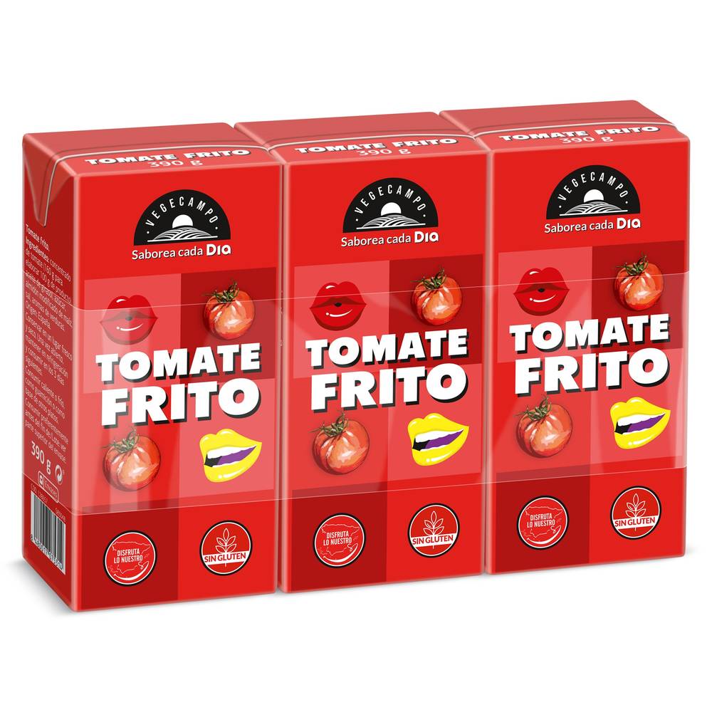 Tomate Frito Vegecampo De Dia Brik 3 X 390 G