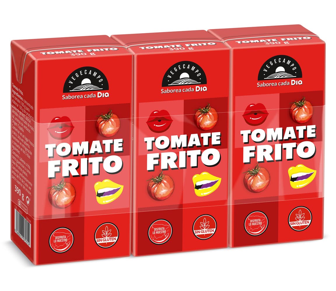 Tomate Frito Vegecampo De Dia Brik 3 X 390 G