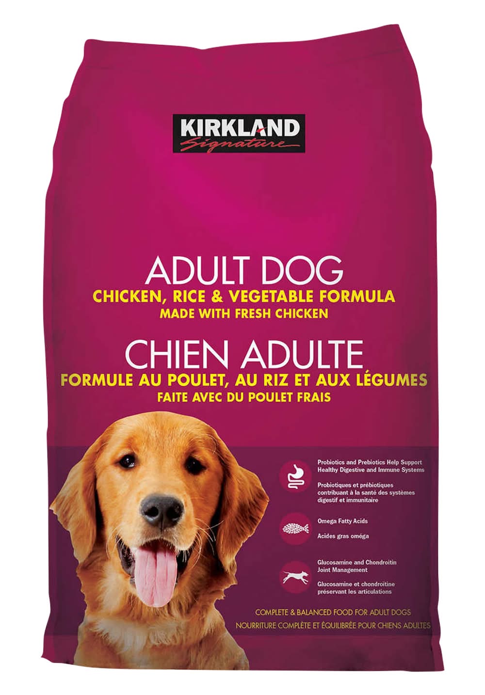 Kirkland Signature – Nourriture Pour Chien Adulte Poulet, Riz Et Légumes, 18,14 Kg (40 Lb.) / Kirkland Signature Chicken, Rice & Vegetables Adult Dog Food, 18.14 Kg (40 Lb.)