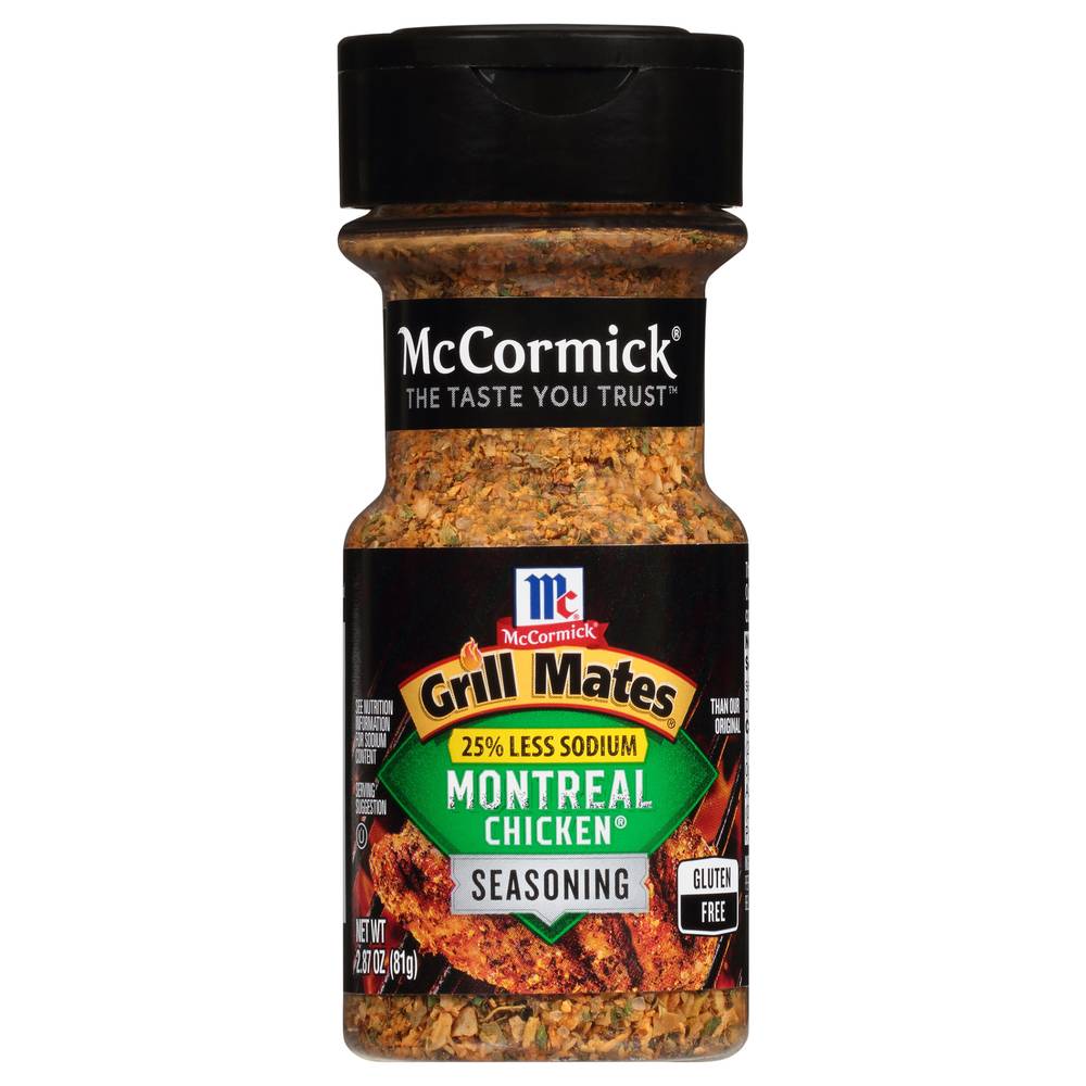 McCormick Grill Mates 25% Less Sodium Montreal Chicken Seasoning (2.9 oz)