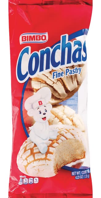 Bimbo Conchas Pan De Dulce (Vanilla Seashell Pastry) 2-Pack