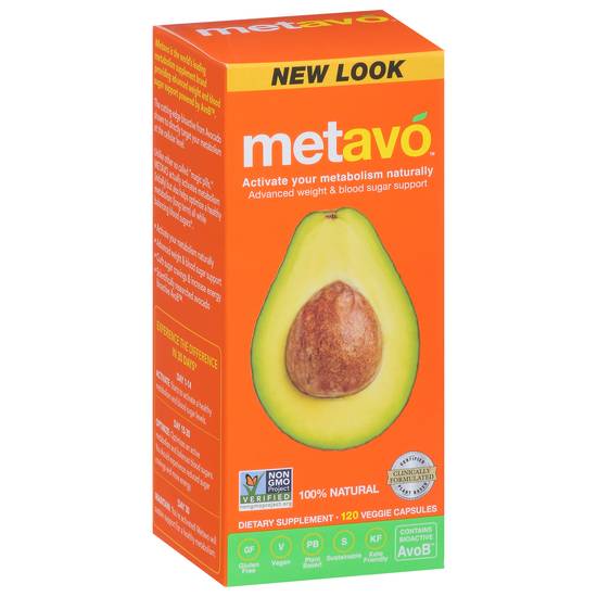 Metavo 100% Natural Metabolism Support Veggie Capsules (120 ct)