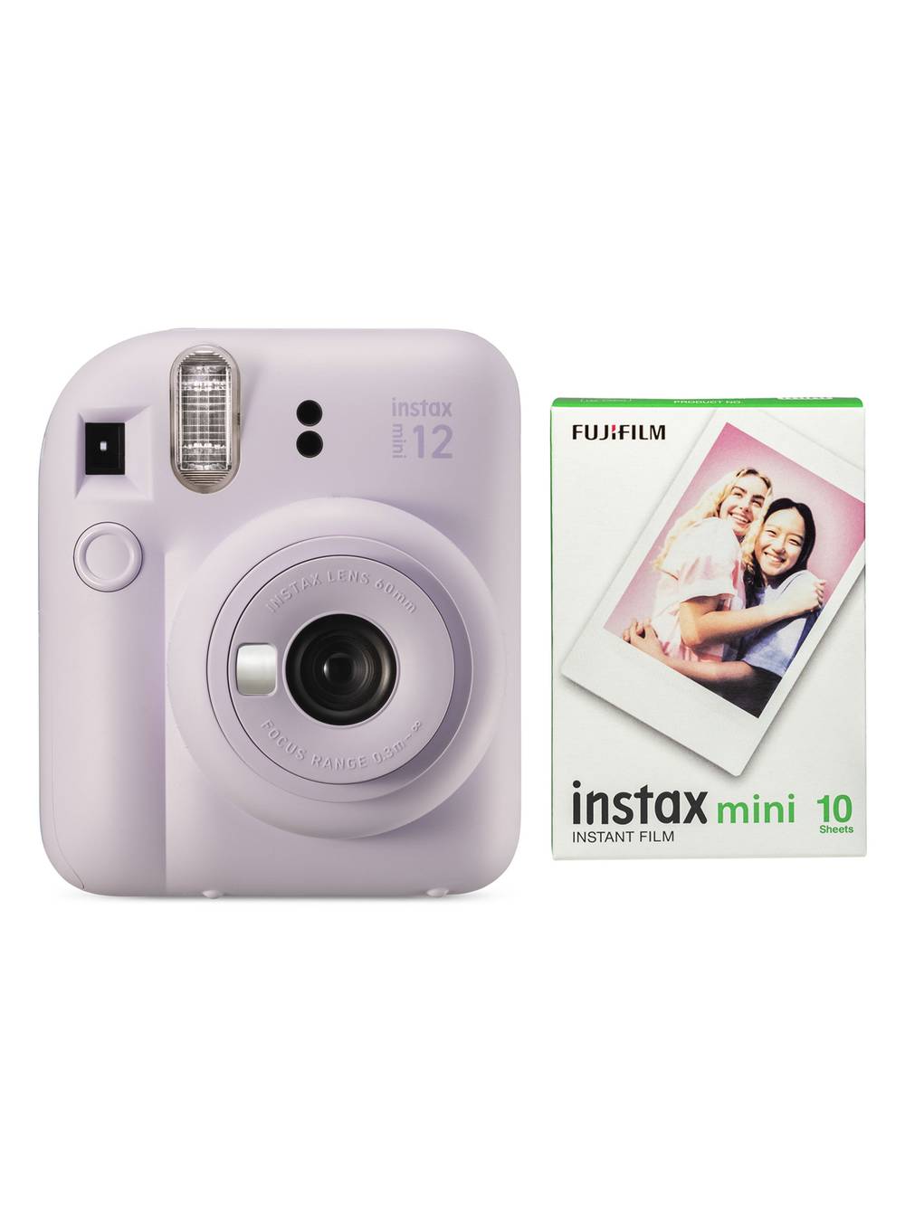 Fujifilm · Cámara instantánea instax mini 12 lila + 10 películas