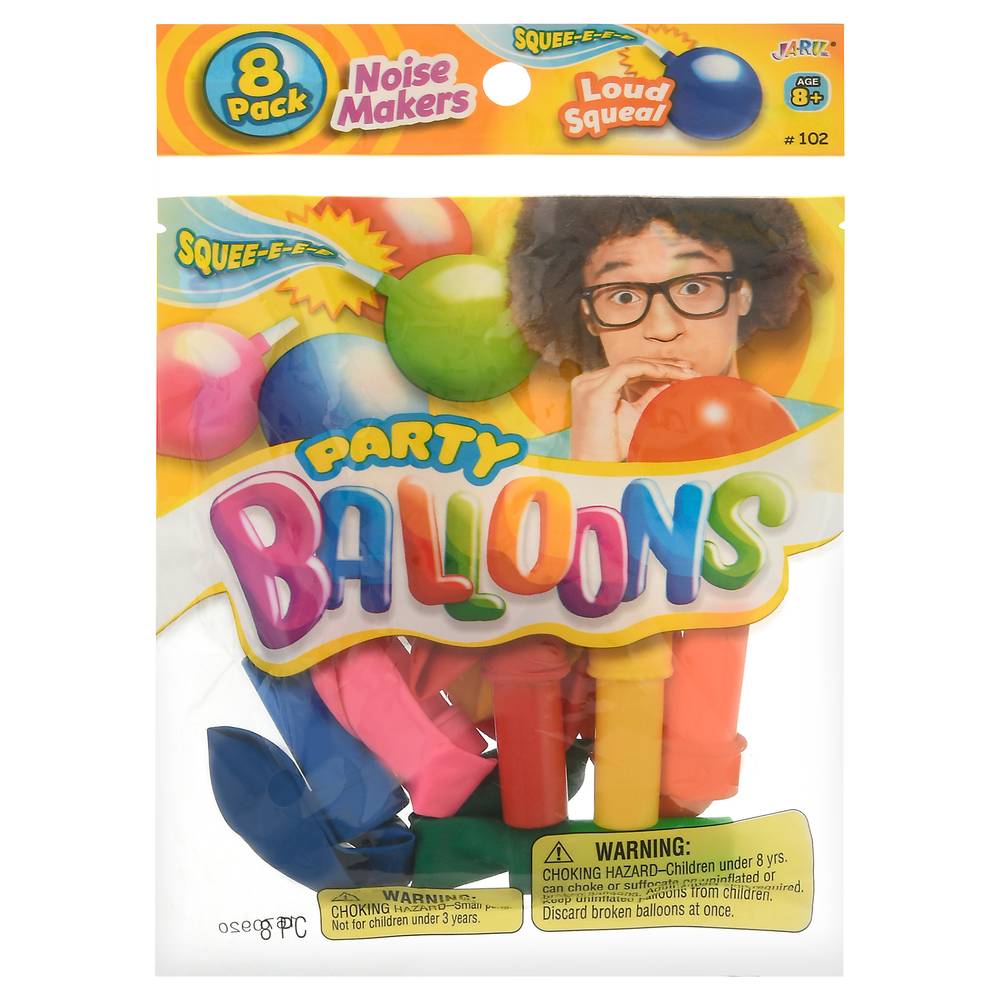 JA-RU Party Balloons, Multicolour (8 ct)