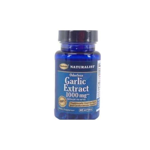 Naturalist Odorless Garlic Extract 1000 mg Supplement (60 softgels)