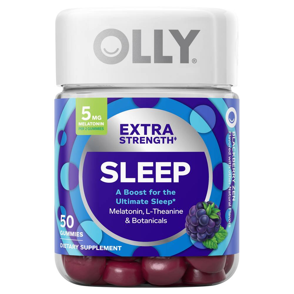 Olly 5 Mg Extra Strength Blackberry Zen Sleep (8 oz, 50 ct)