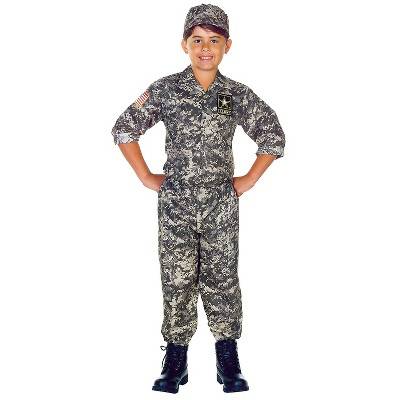 Halloween Express Boys' U.S. Army Camouflage Costume - Size 6-8 - Green