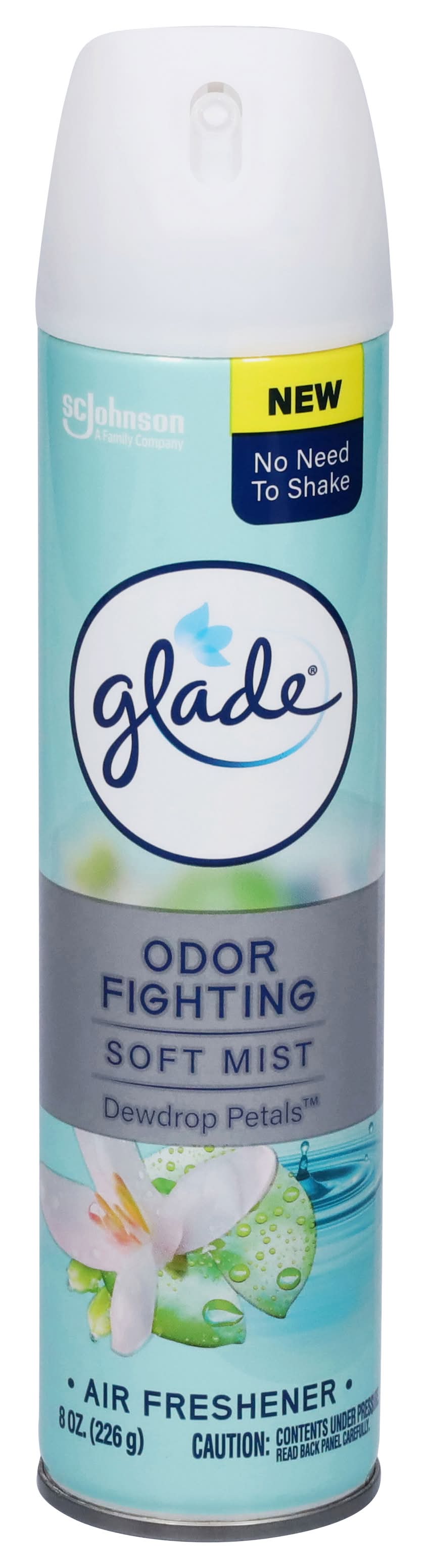 Glade Dewdrop Petals Odor Fighting Air Freshener Room Spray, Soft Mist (8 oz)