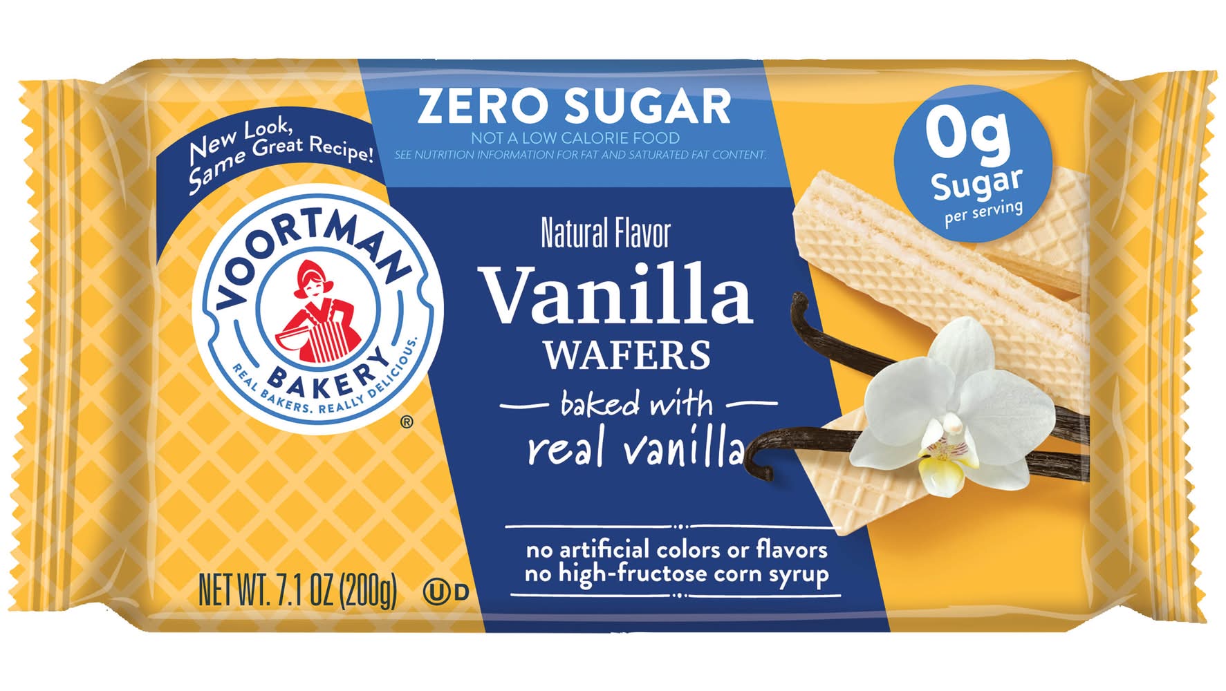 Voortman Bakery Natural Flavor Sugar Free Baked With Real Vanilla Wafers (7.1 oz)