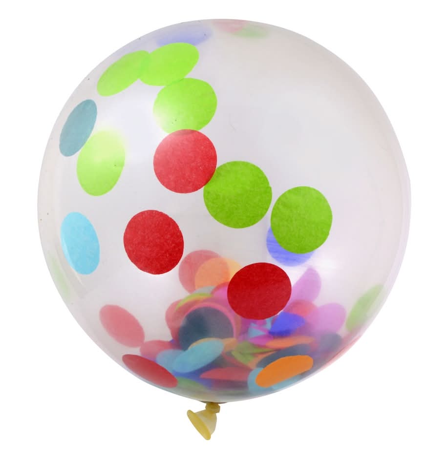 Colorful Confetti Filled Latex Balloons, 12 in (6 ct)