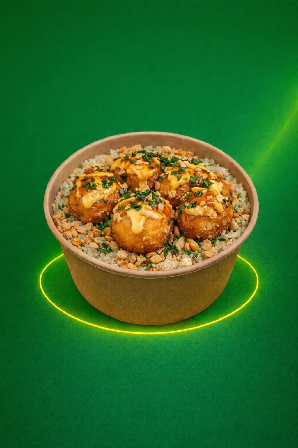 CROUSTY CAMEMBERT PANÉ SAUCE ALGERIENNE RIZ 3 SAVEURS