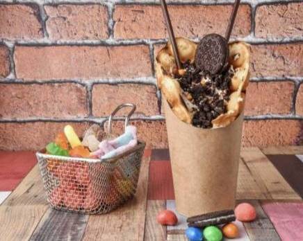 Bubble waffle 😋oreo & nutella🍫