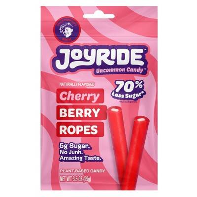 Joyride Sweets Chewy Cherry Berry Filled Candy Ropes (3.5 oz)