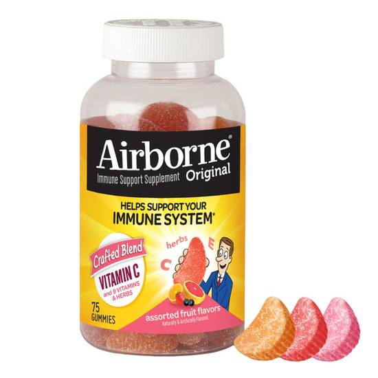 Airborne Original Immune System Vitamin C Fruit Flavor Gummies (75 ct)
