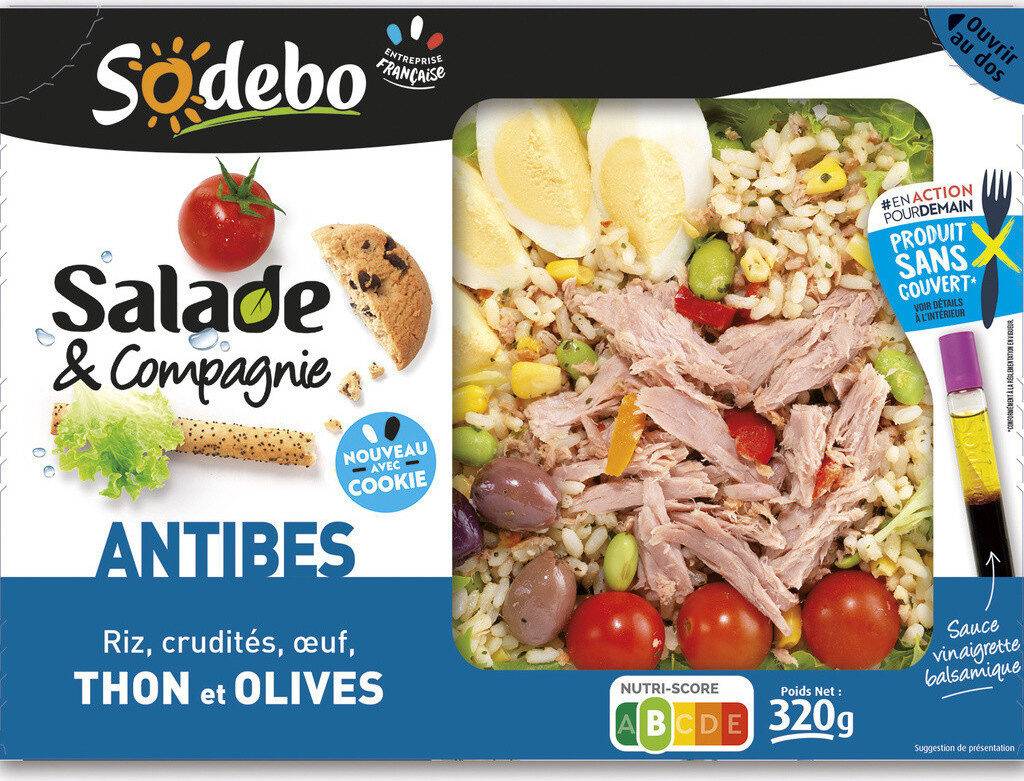 Sodebo salade antibes riz œuf thon
