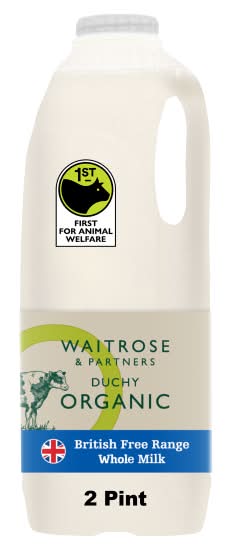 Waitrose & Partners Duchy Organic British Free Range Whole Milk (1.13L)