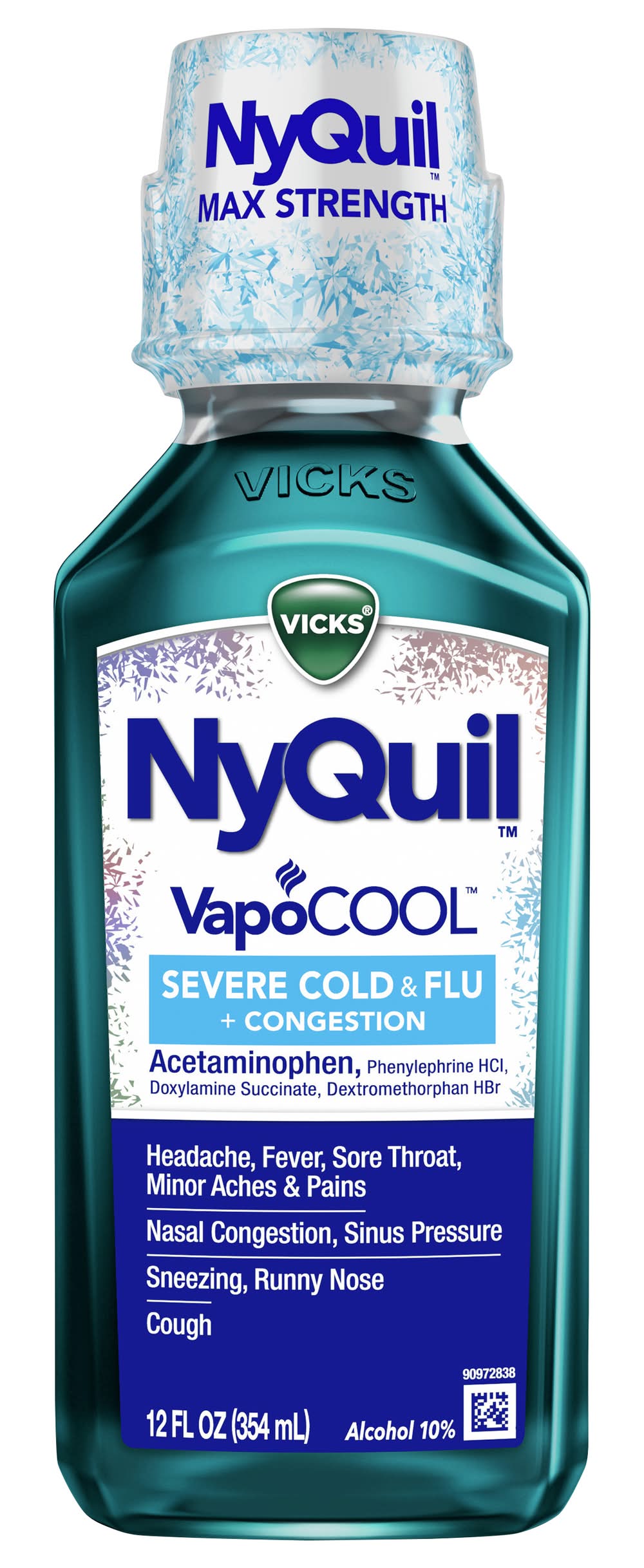 Vicks Nyquil Menthol Severe Cold & Flu Medicine (12 fl oz)