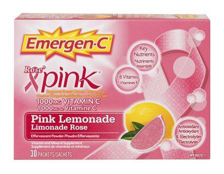 Emergen-C® Pink Lemonade 1000mg Vitamin C / Electrolytes / B Vitamins Mineral Supplement Powder