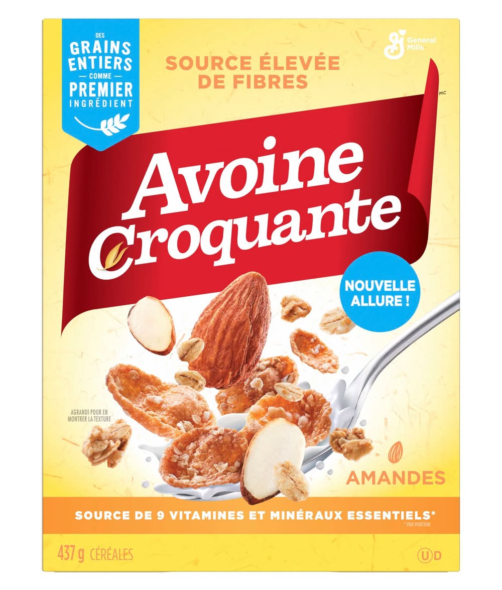 Oatmeal Crisp Whole Grain Flavoured Cereal, Almond (437 g)