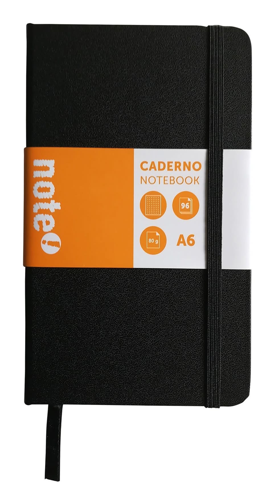 Caderno Agrafado A6 Capa Dura com Elástico