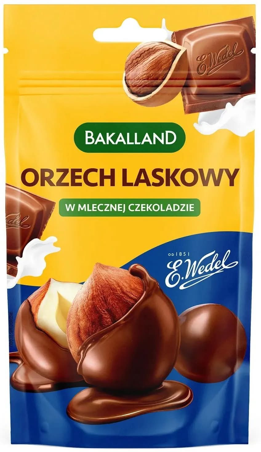 Orzechy Bakalland Orzech laskowy w mlecznej czekoladzie 72 g