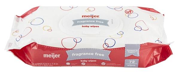 Meijer Fragrance Free Baby Wipes (72 ct)