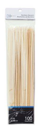 Mainstays Bamboo Skewers 30 cm (100 units)